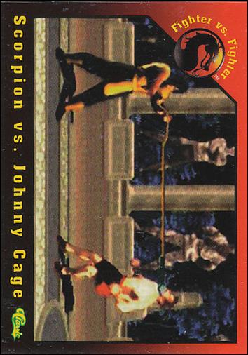 Mortal Kombat (Base Set) card 17 Scorpion vs. Johnny Cage