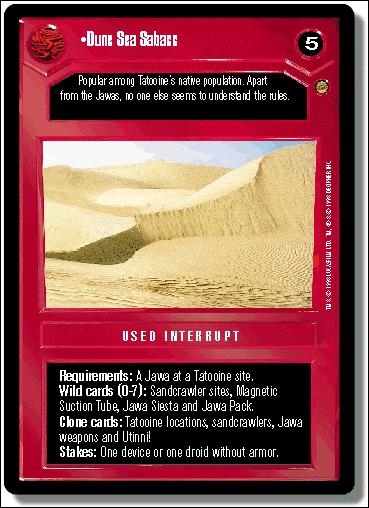 Star Wars: Jabba's Palace Limited (Base Set) card 66 Dune Sea Sabacc