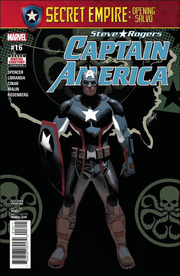 Captain America: Steve Rogers issue 16-C Daniel Acuna (2nd Printing) Cover