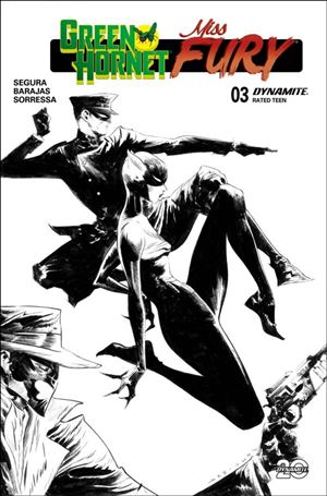 Green Hornet / Miss Fury issue 3-E Jae Lee B&W 1:10 Cover