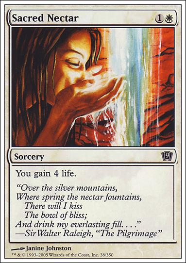 Magic the Gathering: 9th Edition (Base Set) card 38 Sacred Nectar