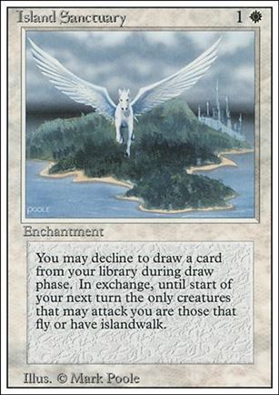 Magic the Gathering: Revised (Base Set) card 25 Island Sanctuary