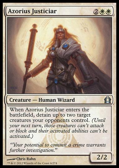 Magic the Gathering: Return to Ravnica (Base Set) card 6 Azorius Justiciar