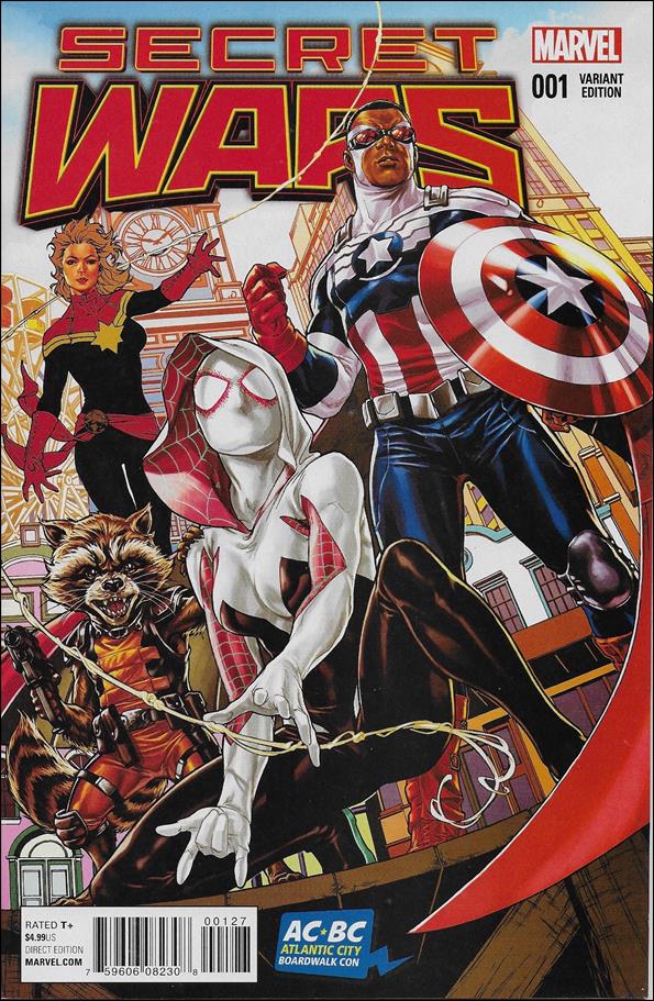 Secret Wars issue 1-TD Mark Brooks Atlantic City Boardwalk Con Cover