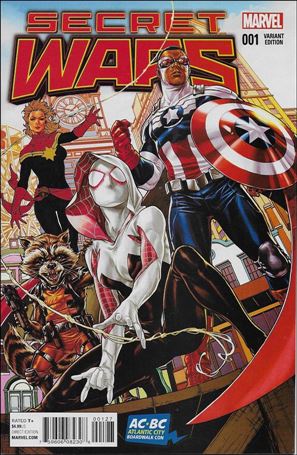 Secret Wars issue 1-TD Mark Brooks Atlantic City Boardwalk Con Cover