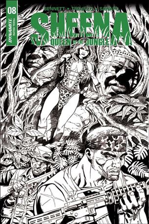 Sheena: Queen of the Jungle (2017) issue 8-F Jan Duursema  B&W Cover