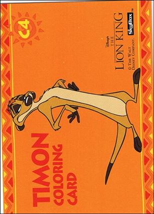 Lion King: Series 1 (Coloring Subset) card C4 Timon Coloring Card