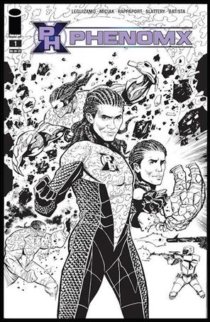 PhenomX issue 1-C Jim Muniz 1:10 Black & White Cover