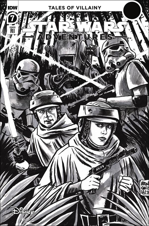 Star Wars Adventures (2020) issue 7-C Francesco Francavilla 1:10 Black & White Cover