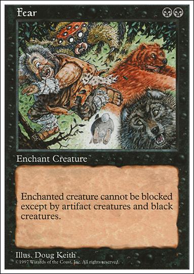 Magic the Gathering: 5th Edition (Base Set) card 162 Fear