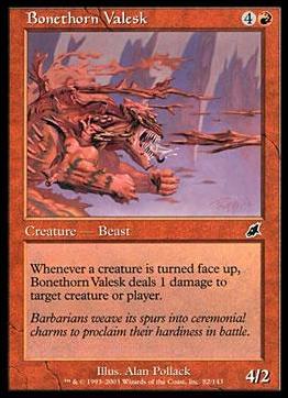 Magic the Gathering: Scourge (Base Set) card 82 Bonethorn Valesk
