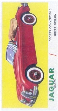 Sports Cars (1961) (Base Set) card 60 Jaguar XK-150