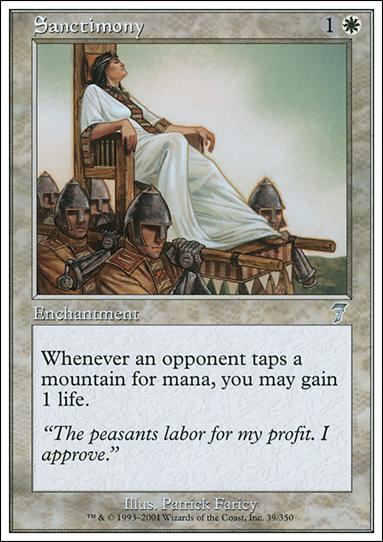 Magic the Gathering: 7th Edition (Base Set) card 39 Sanctimony