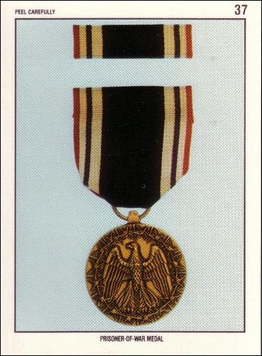 Desert Storm: Series 3 (Sticker Subset) card 37 Prisoner-Of-War Medal