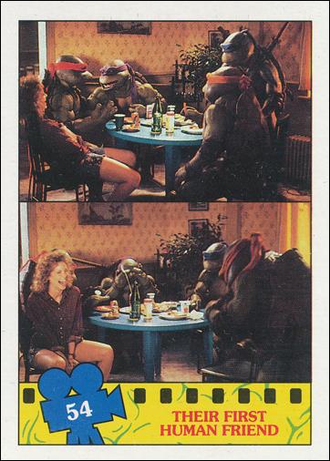 Teenage Mutant Ninja Turtles Movie (Base Set) card 54 Their First Human Friend