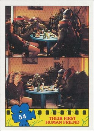 Teenage Mutant Ninja Turtles Movie (Base Set) card 54 Their First Human Friend