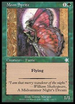 Magic the Gathering: Starter 1999 (Base Set) card 133 Moon Sprite