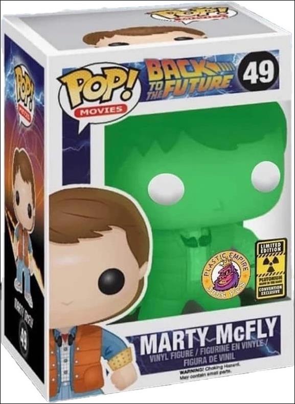 POP! Movies figure 49-B Marty McFly (Plutonium) GITD Plastic Empire 1/3000