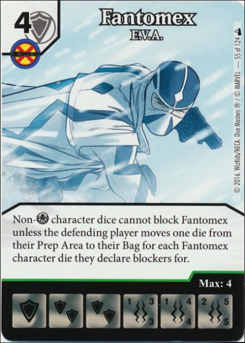 Marvel Dice Masters Deadpool card 55 Fantomex: E.V.A.