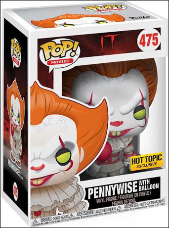 POP! Movies figure 475-B Pennywise with Balloon (Yellow Eyes) Hot Topic