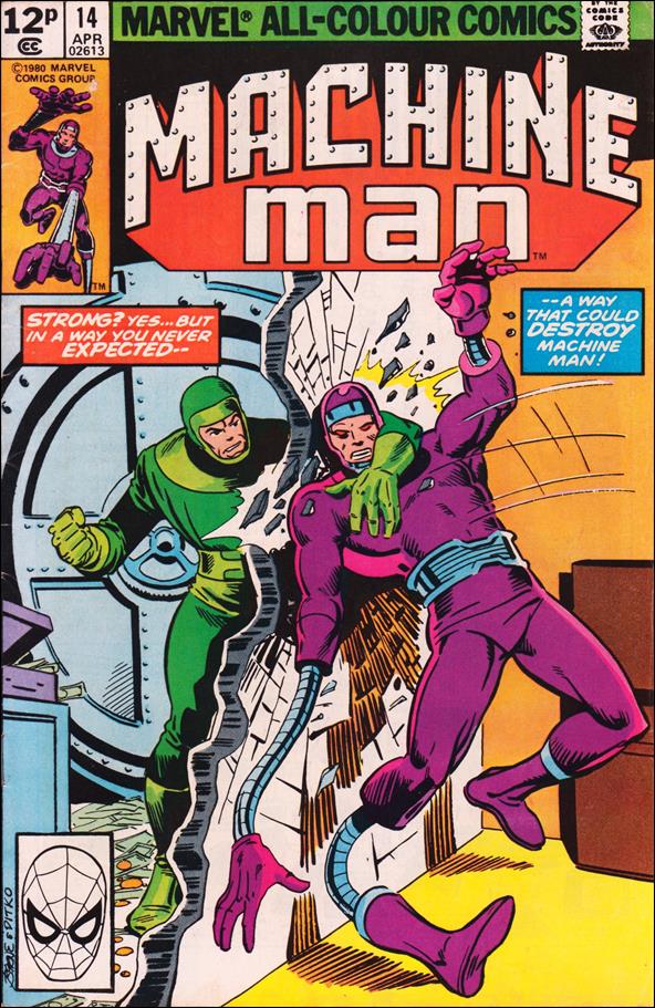 Machine Man (1978) issue 14-B UK Price Cover