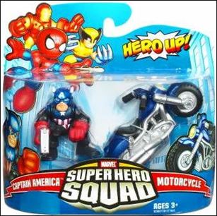 Marvel Super Hero Squad figure 68 Captain America with Motorcycle