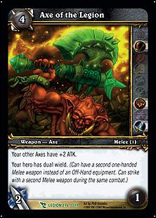World of Warcraft: March of the Legion (Base Set) card 274 Axe of the Legion