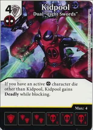 Marvel Dice Masters Deadpool card 98 Kidpool: Dual 