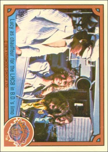 Sgt. Pepper's Lonely Hearts Club Band (Base Set) card 39 Lucy as chauffeur for the LHCB in B.D.'s limo