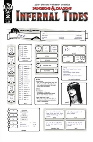 Dungeons & Dragons: Infernal Tides issue 2-B Character Sheet Cover