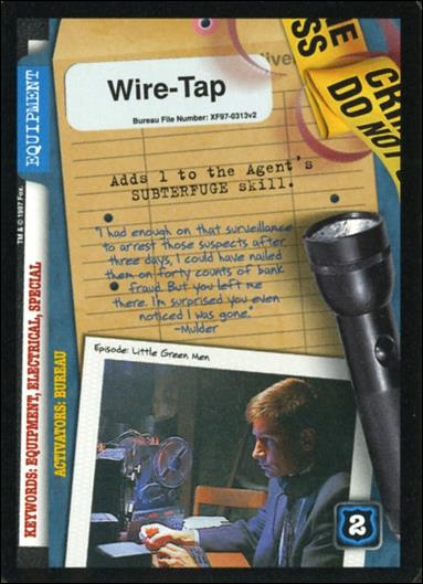 X-Files: The Truth Is Out There (Base Set) card XF97-0313v2 Wire-Tap