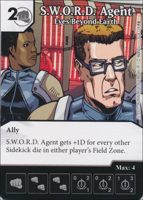 Marvel Dice Masters Guardians of the Galaxy  card 31 S.W.O.R.D. Agent: Eyes Beyond Earth