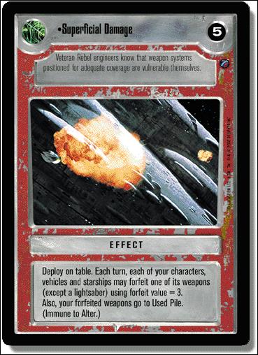 Star Wars: Death Star II Limited (Base Set) card 134 Superficial Damage