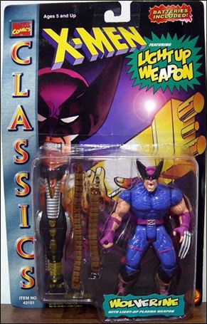 X-Men (Classics Light Up Weapons Series) figure 6-B Wolverine (Blue/Purple Costume)