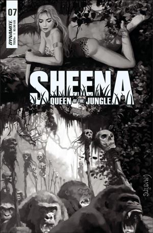 Sheena: Queen of the Jungle (2021) issue 7-M Arthur Suydam 1:30 Black & White Cover