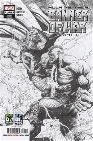 Hulk vs. Thor: Banner of War Alpha issue 1-I Gary Frank 1:25 B&W Cover (2nd Printing)