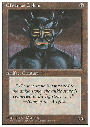 Magic the Gathering: 4th Edition (Base Set) card 339 Obsianus Golem
