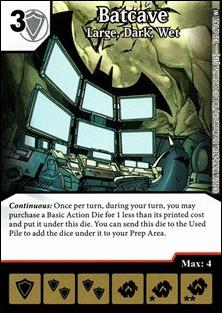 DC Comics Dice Masters World's Finest card 135 Batcave: Large, Dark, Wet