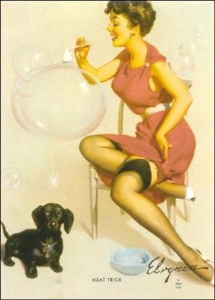 Elvgren's Calendar Pinups (Base Set) card 62 Neat Trick