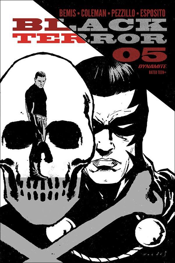 Black Terror (2019) issue 5-E Jorge Fornes 1:20 Black & White Cover