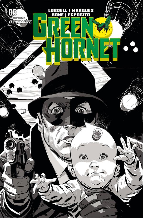 Green Hornet (2020) issue 5-F Lee Weeks 1:20 Black & White Cover