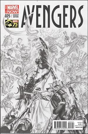 Avengers (2013) issue 25-D Alex Ross 1:200 75th Anniversary Sketch Cover