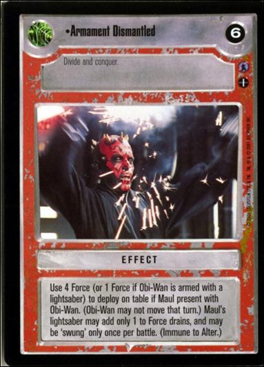 Star Wars: Reflections III (Base Set) card 154 Armament Disabled