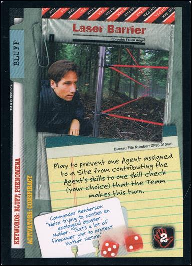 X-Files: Premiere Edition (Base Set) card XF96-0104v1 Laser Barrier