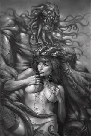Vampirella (2019) issue 10-T Lucio Parrillo 1:50 Black & White Virgin Cover