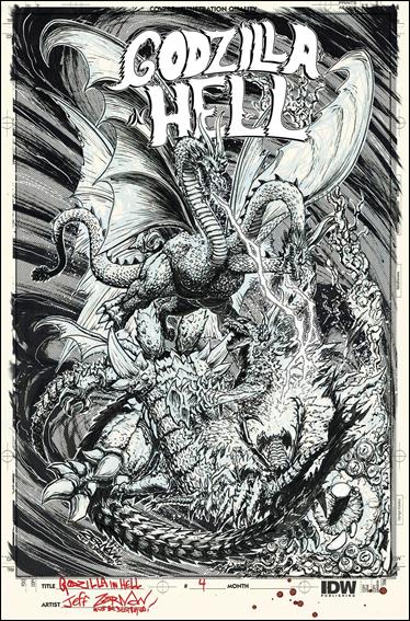 Godzilla in Hell issue 4-C Jeff Zornow 1:10 Artist's Edition Cover