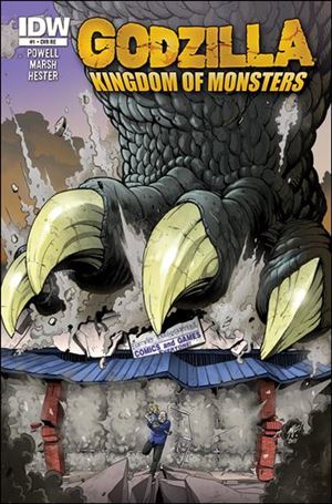 Godzilla: Kingdom of Monsters issue 1-PT Secret Headquarters Cover 1/500