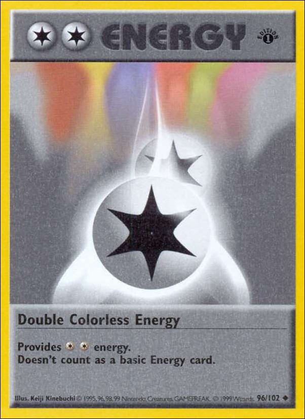 Pokemon (Base Set) card 96/102 Double Colorless Energy (1st Edition) - Shadowless
