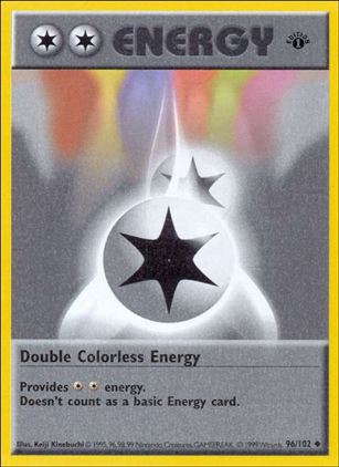 Pokemon (Base Set) card 96/102 Double Colorless Energy (1st Edition) - Shadowless