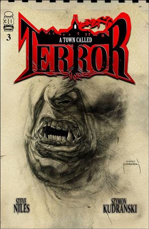 Town Called Terror issue 4-B Black & White Cover